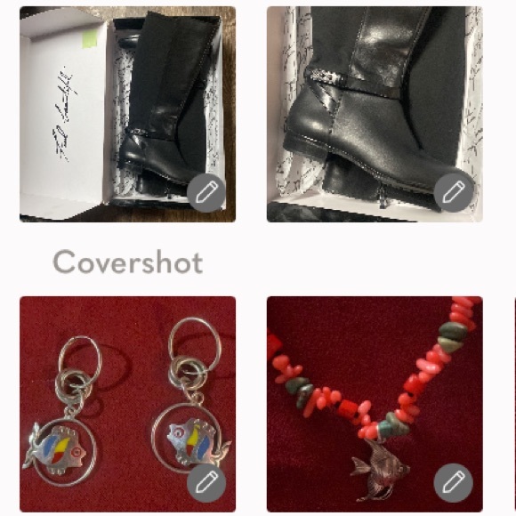 WHBM👢sz10+925🐠coral/Turquoise stone-necklace 16.25”+925 hoop earrings - Picture 1 of 16